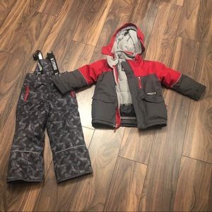 Boys Monster Snow suit with bib pants - Great condition!